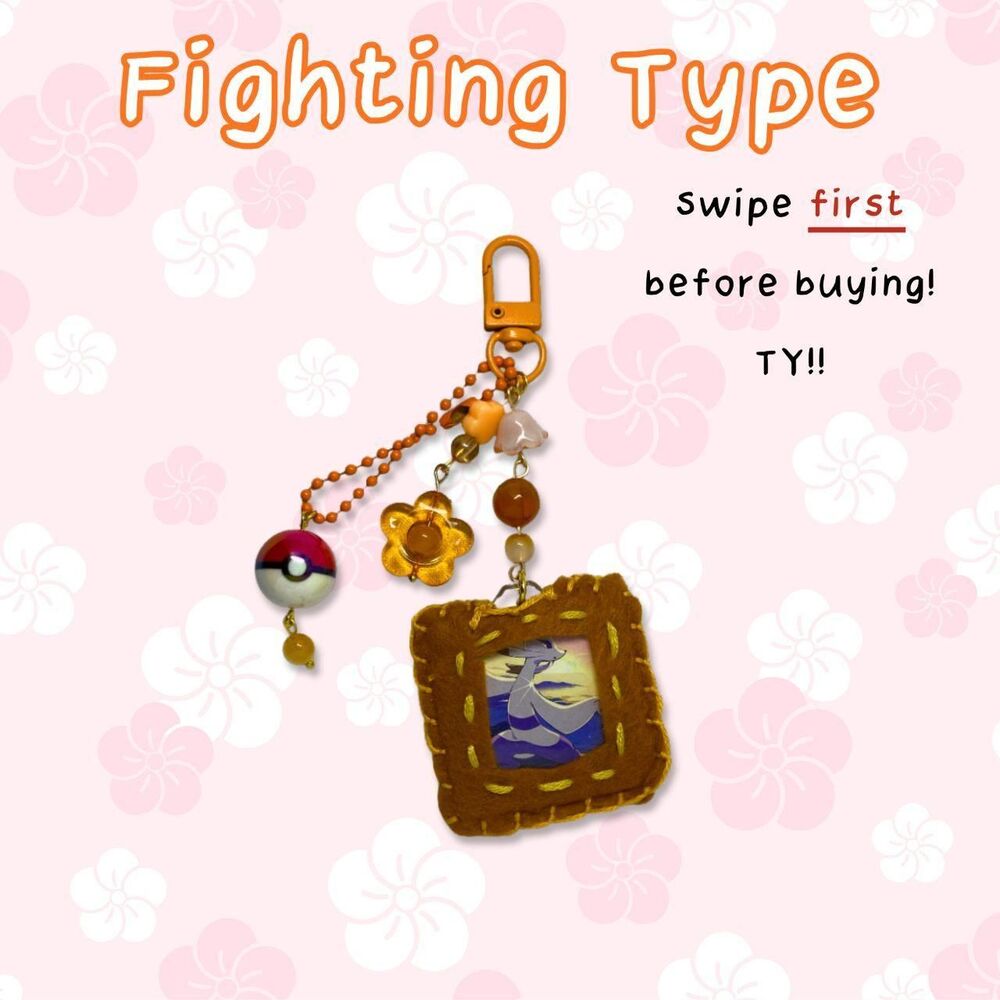Fighting Type Pokemon Custom Keychain